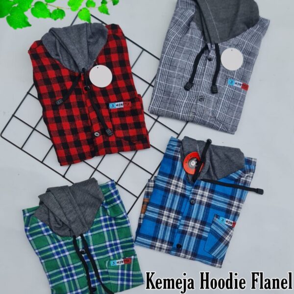 KEMEJA HOODIE FLANEL