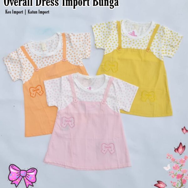 Overall Dress Import Bunga