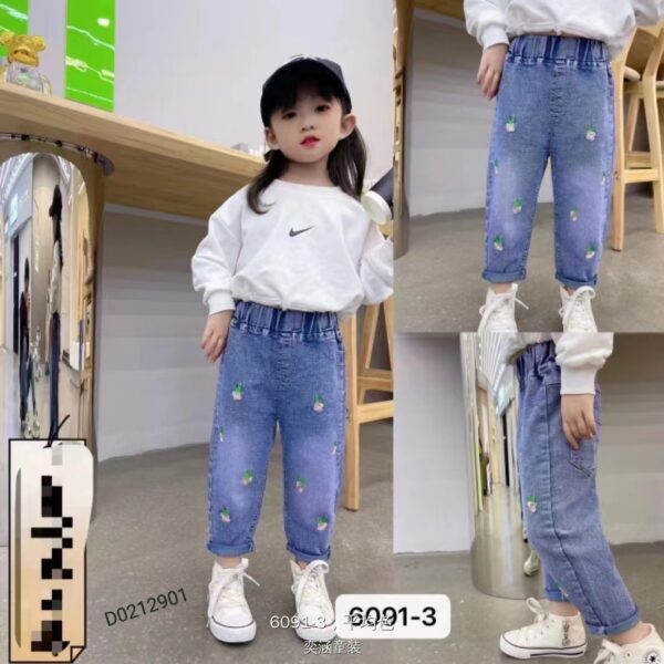 Jeans Import Bordir Bunga