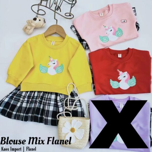 Blouse Mix Flanel Import