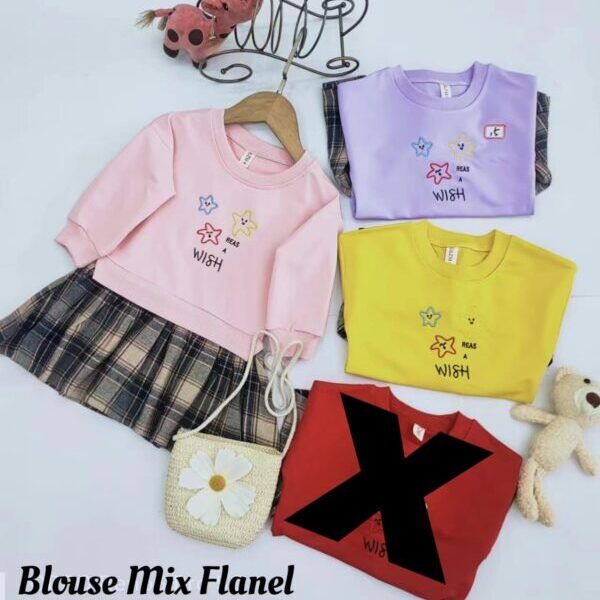 Blouse Mix Flanel Import