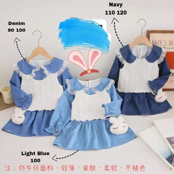 Dress Denim Rompi Rajut