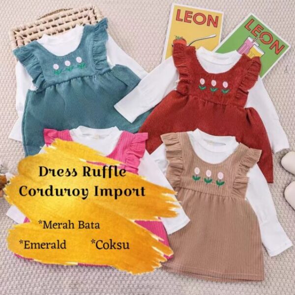 Dress Ruffle Corduroy Import